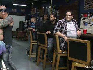 Little Asian slave public disgraced