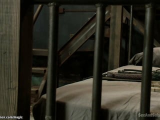 Blonde pretty bound anal fucked