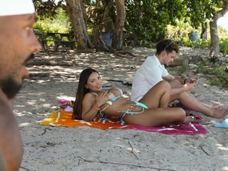 Brandy Salazar and Dickdealer Don Enjoy an Anal Adventure on the Beach