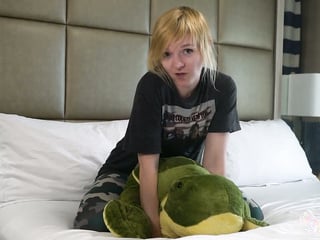 Lusty Alexa Crush Grinds Her Pussy Against Soft Plushy Toy