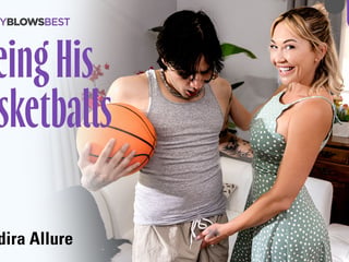 Adira Allure and Elias Cash Playfully Eye Each Other's Basketballs in a Flirty Encounter