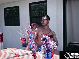 FISTING INFERNO - Eli Shaw Gets Iced Red White And Blue Before Hardcore Anal Fis