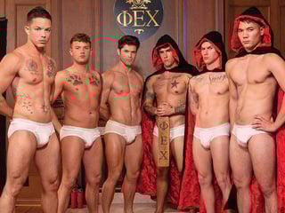 FALCON STUDIOS Gay Fraternity Ritual - If you Make a Sound While We Fuck Your Ass, You are Banished