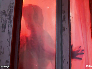 Blonde TS anal fuck straight couple