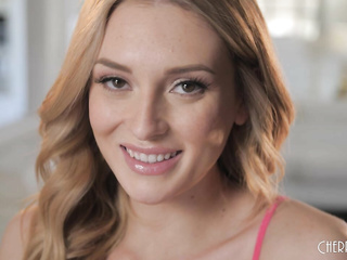 Cherry of the Month Charlotte Sins Tattooed Blonde Masturbates After Stripping