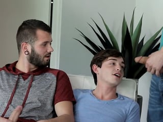 Threesome of double anal by gay brothers, marvelous! - Grayson Lange, Johnny Hill, Chad Piper
