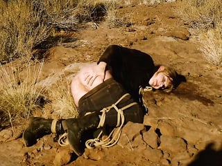 Asshole whipping and rough anal for piss drinking MILF outdoors