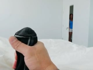 My stepmom caught me jerking off into socks! - Riley Jacobs