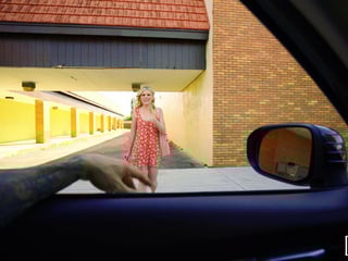 Nikki Sweet picked up and gets rammed in the garden