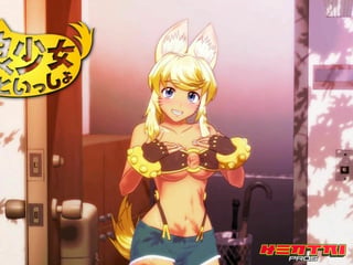 Blonde wolf girl is by your side all day