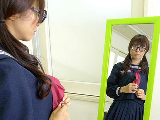 Azusa Misaki in outfit banged at college