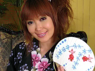 Sexy Japanese porn star gets banged by her man