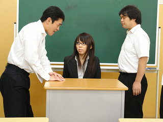 Sexy professor Maho Sawai gets rammed at school