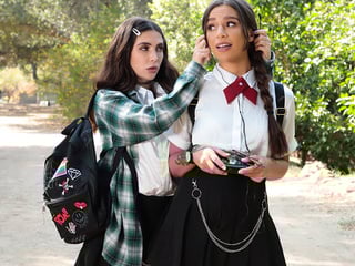 GIRLSWAY Principal's secretly lesbian step daughter stalking her crush - Jane Wilde, April Olsen