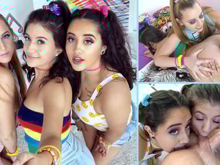 Melody, Natalie And Sofia Put Their Mouths To Work