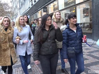 Girls Take Stranger to the Harem HomeParty