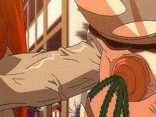 ANAL creampie with carrot in the pussy - Hentai Ahegao