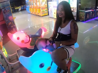 Thai amateur teen girlfriend plays with a vibrator toy after a day of fun